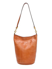Waxy Leather Bucket Bag