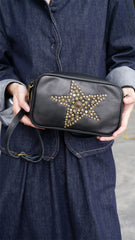 Star Leather Camera Crossbody Bag For Women