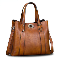 Retro Leather Tote Handbags