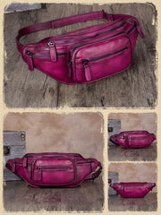 Leather Fanny Pack Cross Chest Hip Belt Bags