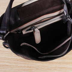 Distressed Leather Bucket Handbag Purse