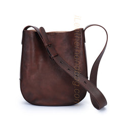 Women's brown Leather Hobo Shoulder Bag Genuine Leather Hobo Purses soft leather hobo bag