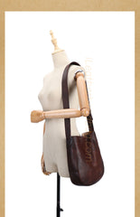 Women's brown Leather Hobo Shoulder Bag Genuine Leather Hobo Purses hobo leather crossbody bag