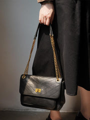 Niki Genuine Leather Underarm Bag Purse With Chain