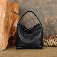 black Genuine Leather Hobo Purses Bags For Women Best Leather Hobo Bags