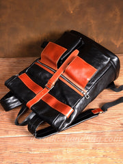 Black Genuine Leather Mens Backpack Mens Genuine Leather Backpack Mens Laptop 
