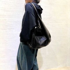 black leather hobo purse Slouchy Leather Bag