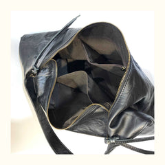 Black Slouchy Leather Bag