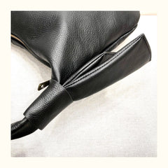 Black Leather Hobo Bag 