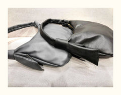 Black Leather Hobo Bag 