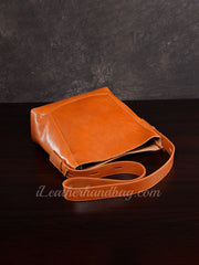 Leather Hobo Bag Brown Genuine Leather Bucket Bag Hobo Shoulder Purse Womens 