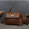 Brown Satchel bag Genuine Leather Satchel Cross Body Women's Satchel Purse 