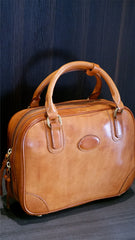 full grain Leather Bowling Bag Purse