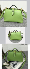 green Leather Doctor Bag Purse Dr Style Handbags Dr Purse Womens