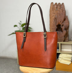 Full Grain Leather Tote Bag Brown Tote Bag Womens 