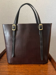 Full Grain Leather Tote Bag Zip Top Leather Tote Bag Womens 