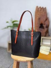 Full Grain Leather Tote Bag black leather tote bags for women