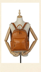 Ladies Genuine Leather Backpack Dark Brown Backpack 