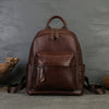 Ladies Genuine Leather Backpack Dark Brown Backpack 