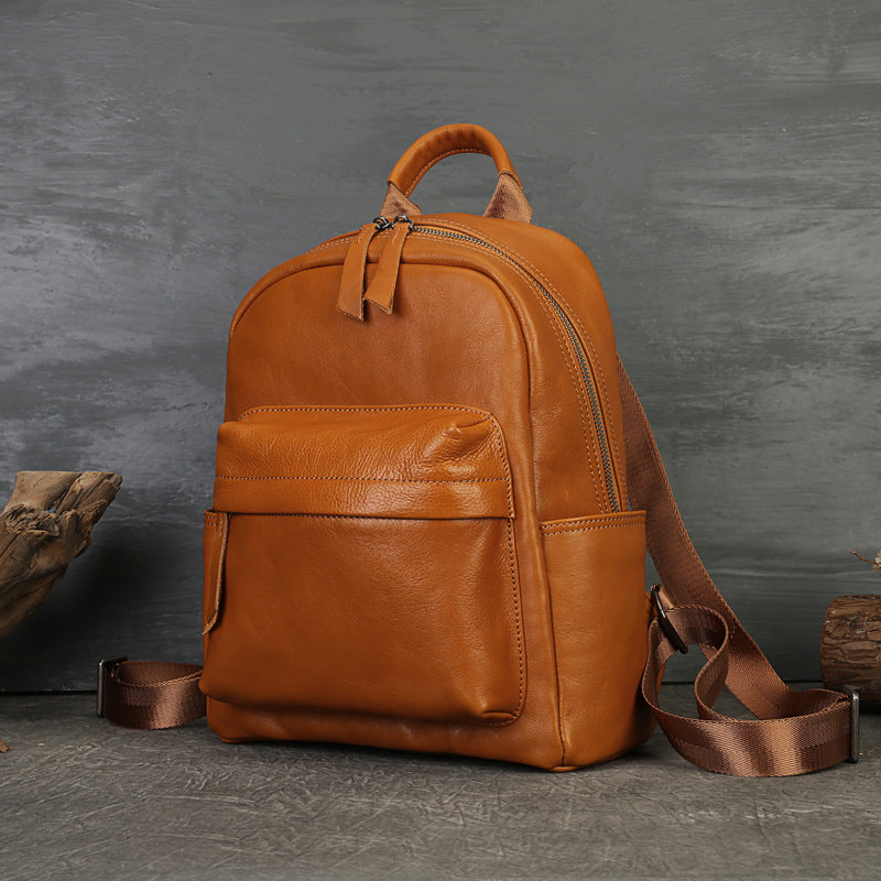 Genuine Leather Backpack Womens Brown Leather Rucksack Ladies – iLeatherhandbag