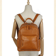 Ladies Genuine Leather Backpack Dark Brown Backpack 