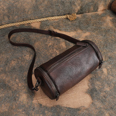 Genuine Leather Barrel Bag Purse Leather Barrel Crossbody Bag Womens 