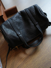 Women's Boston Bag Genuine Leather Boston Bag Small Leather Bags Boston 