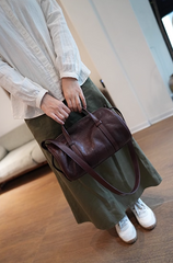 Women's Boston Bag Genuine Leather Boston Bag Small Leather Bags Boston 
