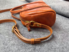 brown Leather Boston Bag Handbag Leather Crossbody Boston Bag For Women