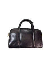 Black Leather Boston Bag Handbag Leather Crossbody Boston Bag For Women