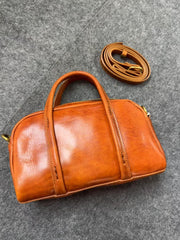brown Leather Boston Bag Handbag Leather Crossbody Boston Bag For Women