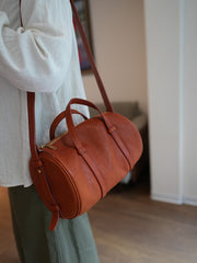 Women's Boston Bag Genuine Leather Boston Bag Small Leather Bags Boston 