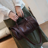 Genuine Leather Barrel Bag Purse Brown Leather Barrel Crossbody Bag Womens 