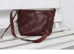 Genuine Leather Bucket Bag Hobo Crossbody Womens 