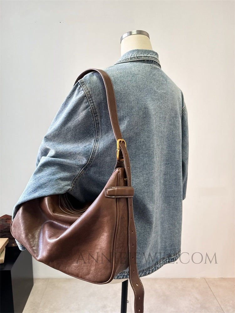 Brown Leather Hobo Bag Genuine Leather Hobo Bags Brown Hobo Leather Bag Womens - iLeatherhandbag