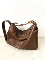 Women's brown Leather Hobo Shoulder Bag Genuine Leather Hobo Purses - iLeatherhandbag