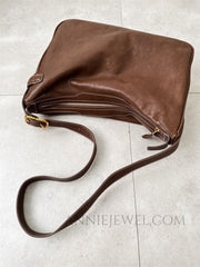 Women's brown Leather Hobo Shoulder Bag Genuine Leather Hobo Purses - iLeatherhandbag