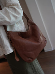 Brown Leather Hobo Bag Genuine Leather Hobo Bags Brown Hobo Leather Bag Womens 