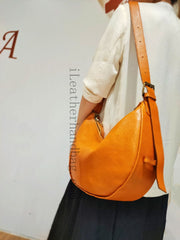Brown Leather Hobo Bag Genuine Leather Hobo Bags Brown Hobo Leather Bag Womens 