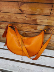 Genuine Leather Hobo Bag For Women tan Leather Hobo Bags Shoulder Bags - iLeatherhandbag