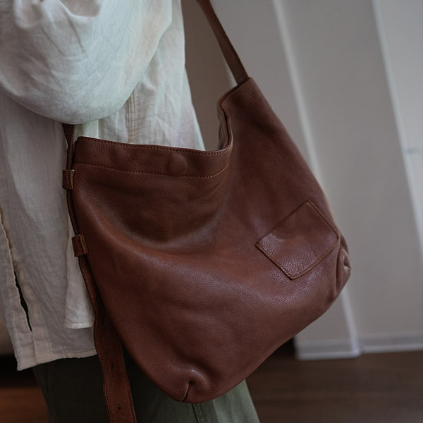 Brown Leather Hobo Bag Genuine Leather Hobo Bags Brown Hobo Leather Bag Womens 