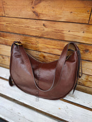Brown Leather Hobo Bag Genuine Leather Hobo Bags Brown Hobo Leather Bag Womens 