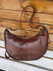 Brown Leather Hobo Bag Genuine Leather Hobo Bags Brown Hobo Leather Bag Womens 