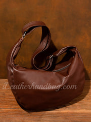 Genuine Leather Hobo Crossbody Purse Slouchy Leather Hobo Bag Womens Mens 