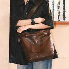 Women's brown Leather Hobo Shoulder Bag Genuine Leather Hobo Purses 