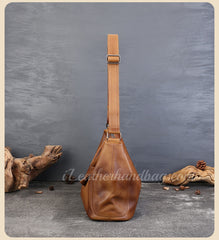 Genuine Leather Hobo Shoulder Bag Ladies Leather Hobo Bag Zipper Medium Hobo Purse - iLeatherhandbag