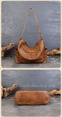 Brown Leather Hobo Bag Genuine Leather Hobo Bags Brown Hobo Leather Bag Womens - iLeatherhandbag