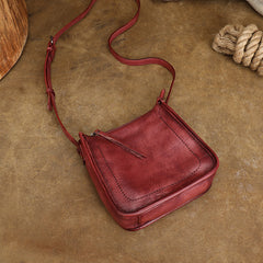 red Small Hobo Bag Leather Small Leather Hobo Purse Small Leather Hobo Bags Womens