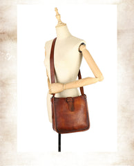 Genuine Leather Hobo Small Crossbody Small Brown Hobo Purse Small Hobo Leather Bag 