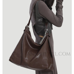 Genuine Leather Hobo Tote Bag Large Leather Hobo Bag Brown Leather Hobo Bag Womens